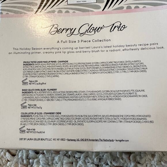 Laura Geller berry glow trio a full size 3 pc collection primer blush lipgloss - Picture 6 of 11